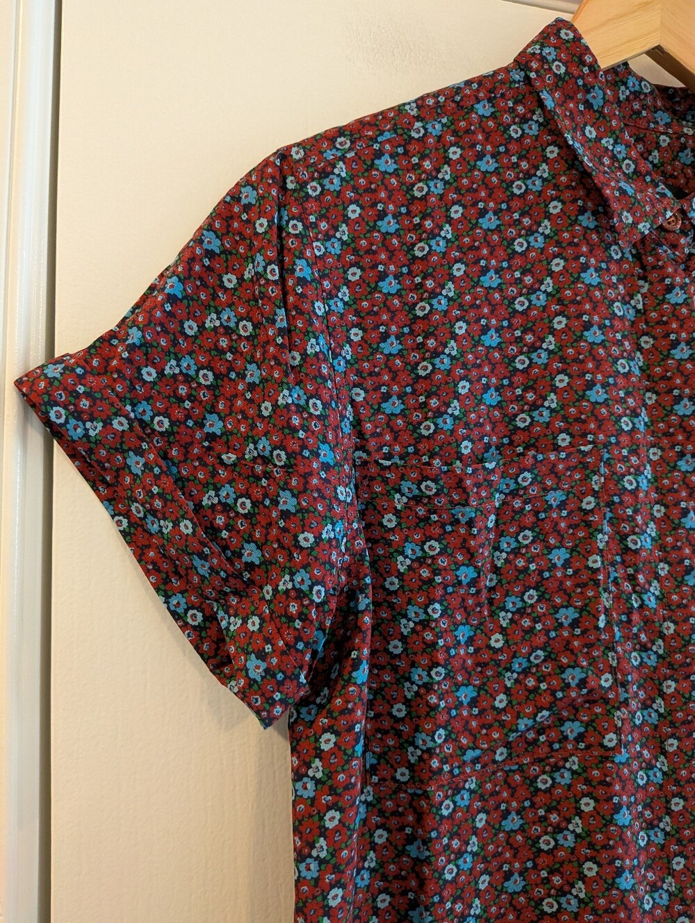 Wildfang The Empower Short Sleeve Shirt Dress Floral Unisex Midi Size XS NWT - Picture 6 of 15